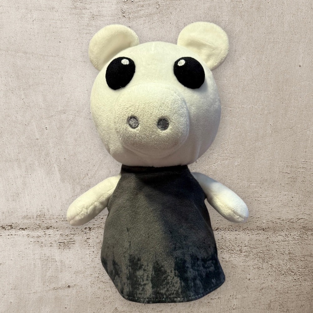 MiniToon PIGGY Plush Stuffed Animal Gray Dress Pig‎ Toy Collectible